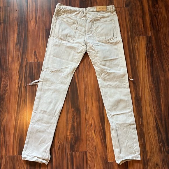 MNML Light Tan Distressed Slim Jeans - Picture 3 of 4